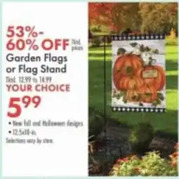 Boscov's Garden Flags or Flag Stand offer