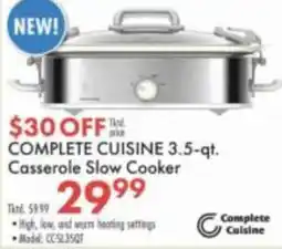Boscov's Complete Cuisine Casserole Slow Cooker offer