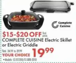Boscov's Complete Cuisine Electric Skillet or Electric Griddle offer