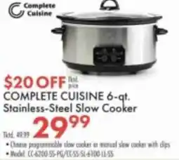 Boscov's Complete Cuisine stainless steel slow cooker offer