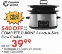 Boscov's Complete Cuisine Select-A-Size Slow Cooker offer