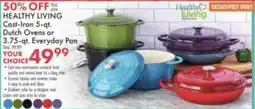 Boscov's Healthy Living Cast-Iron Dutch Ovens or Everyday Pan offer