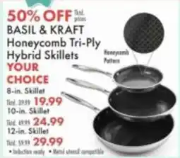Boscov's Basil & Kraft Honeycomb Tri-Ply Hybrid Skillets offer
