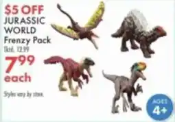 Boscov's Jurassic World Frenzy Pack offer