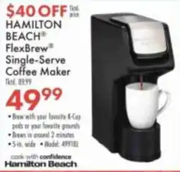 Boscov's Hamilton Beach FlexBrew Single-Serve Coffee Maker offer