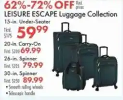 Boscov's Leisure Escape Luggage Collection offer