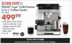 Boscov's Ninja luxe cafe premier 3-in-1 coffee center offer