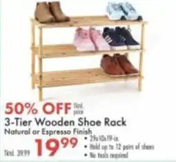 Boscov's 3-Tier Wooden Shoe Rack offer