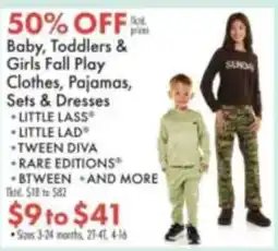 Boscov's Baby, Toddlers & Girls Fall Play Clothes, Pajamas, Sets & Dresses offer