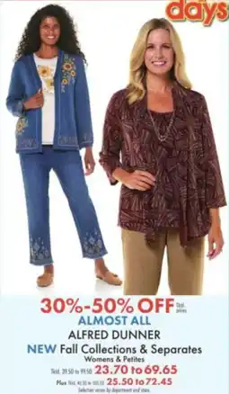 Boscov's Alfred dunner New fall collections & separates offer