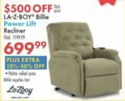 Boscov's La-Z-Boy Billie Power Lift Recliner offer