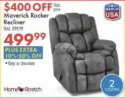Boscov's Home Stretch Maverick Rocker Recliner offer