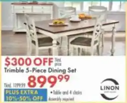 Boscov's Linon Trimble 5-Piece Dining Set offer