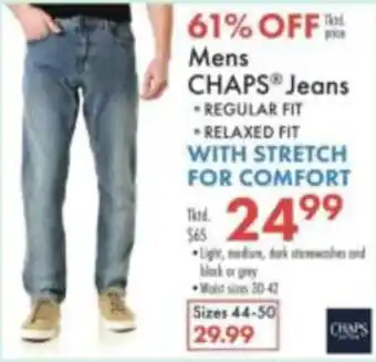 Boscov's Mens Chaps Jeans offer