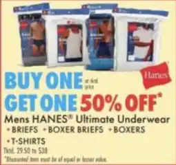 Boscov's Mens Hanes Ultimate Underwear offer