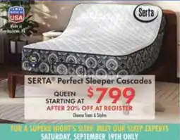 Boscov's Serta Perfect Sleeper Cascades offer