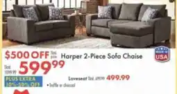 Boscov's Harper 2-Piece Sofa Chaise offer