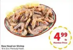 Vons Raw Head on Shrimp offer