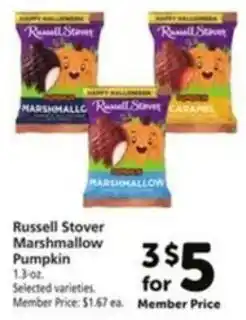 Vons Russell Stover Marshmallow Pumpkin offer