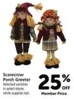 Vons Scarecrow Porch Greeter offer