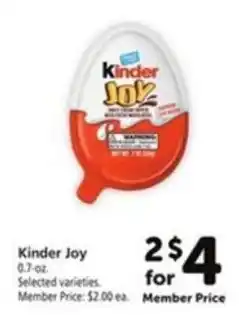 Vons Kinder Joy offer