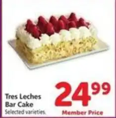 Vons Tres Leches Bar Cake offer