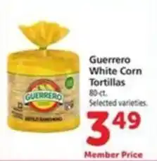 Vons Guerrero white corn tortillas offer