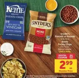 Vons Snyder's Pretzels or Rounds offer