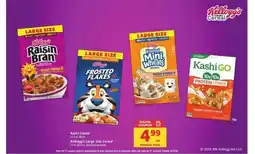 Vons Kellogg's Large Size Cereal offer