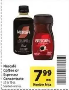 Vons Nescafe Coffee or Espresso Concentrate offer