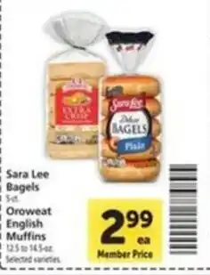 Vons Sara Lee Bagels offer