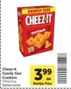 Vons Cheez-It Family Size Crackers offer
