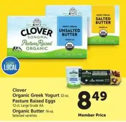 Vons Clover Organic Greek Yogurt offer