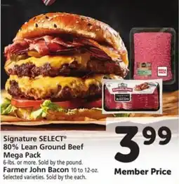 Vons Signature Select 80% Lean Ground Beef Mega Pack offer