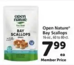 Vons Open Nature Bay Scallops offer