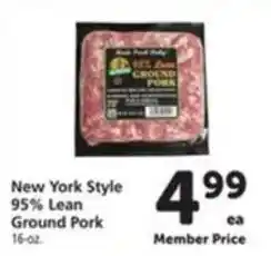 Vons New York Style Ground Pork offer