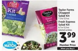 Vons Taylor farms chopped salad kit offer