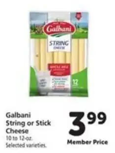 Vons Galbani string or stick cheese offer