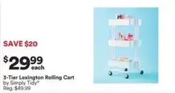 Michaels 3-Tier Lexington Rolling Cart by Simply Tidy offer