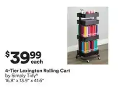 Michaels 4-Tier Lexington Rolling Cart by Simply Tidy offer
