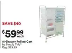 Michaels 15-Drawer Rolling Cart by Simply Tidy offer