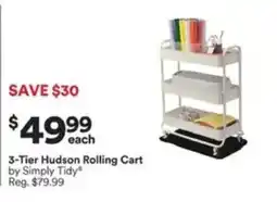 Michaels 3-Tier Hudson Rolling Cart by Simply Tidy offer