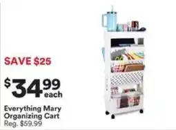 Michaels Everything Mary Organizing Cart offer
