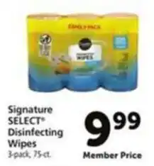 Vons Signature Select Disinfecting Wipes offer