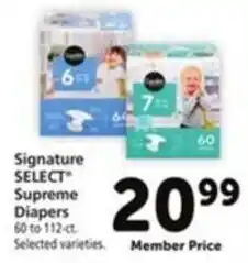 Vons Signature Select Supreme Diapers offer