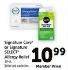 Vons Signature Care or Signature Select Allergy Relief offer