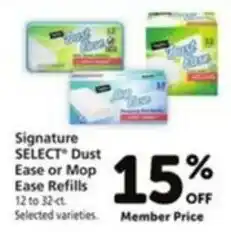 Vons Signature Select Dust Ease or Mop Ease Refills offer