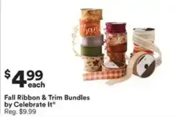 Michaels Fall Ribbon & Trim Bundles by Celebrate It* offer