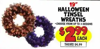 Halloween Tinsel Wreaths