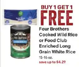 Coborn's Four Brothers Cooked Wild Rice or Food Club Enriched Long Grain White Rice offer
